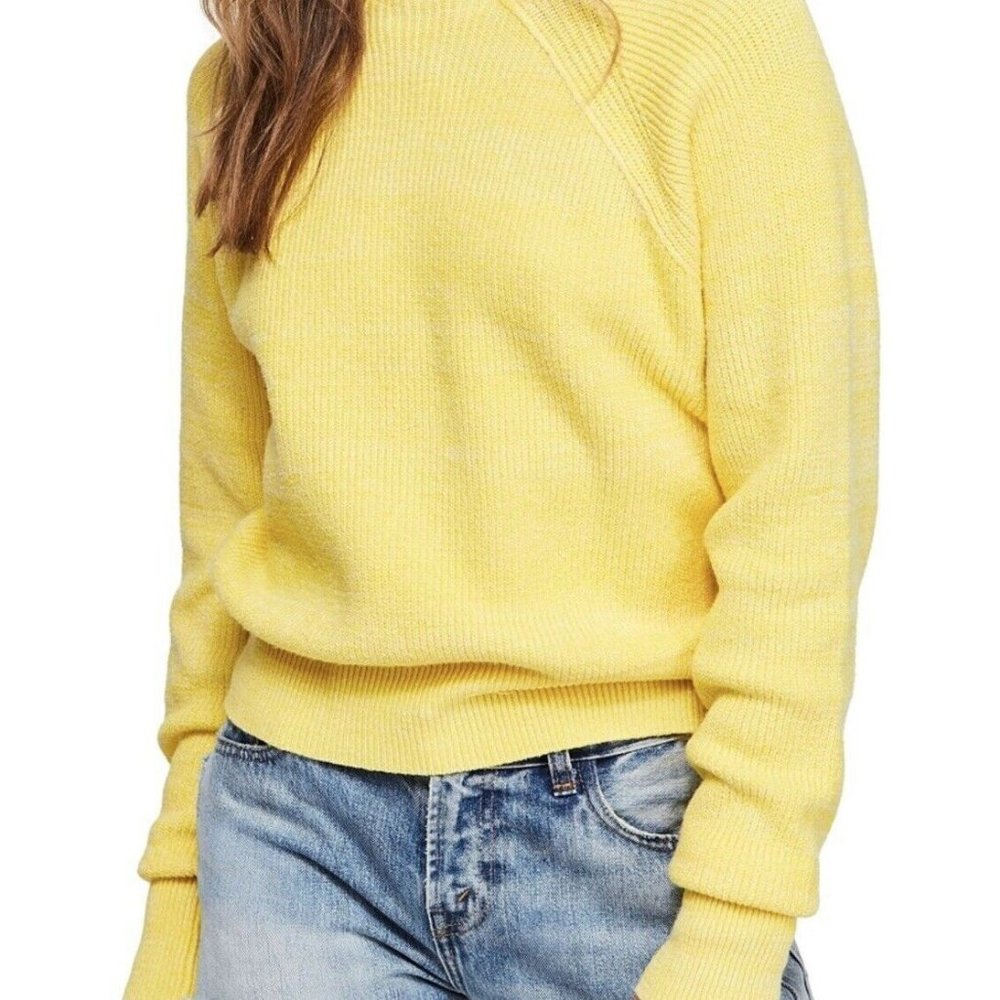 Free People Too Good Lemon Pop Sweater - Medium M